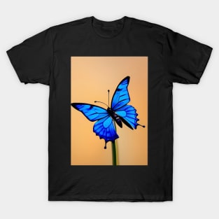 EYECATCHING BLUE BUTTERFLY T-Shirt